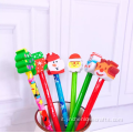 Shrink Film Christmas Cartoon Round Pencil